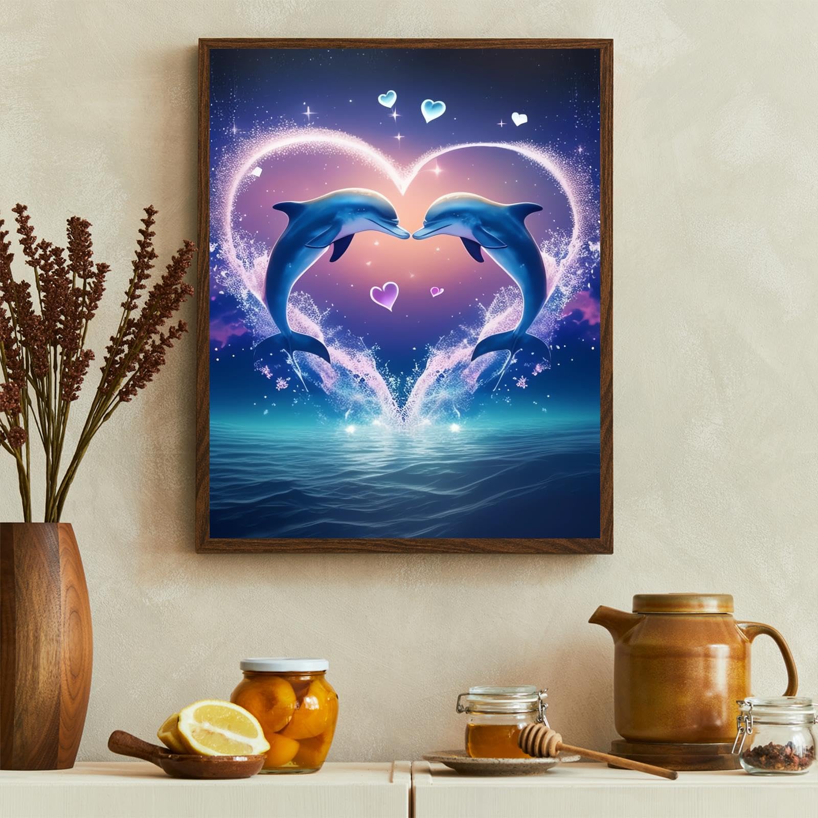 Amazon.com: NSUAJOF Love Dolphins Diamond Painting Kits